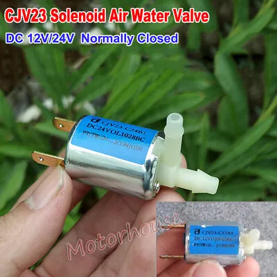 DC12V 24V Mini Electric Solenoid Valve N/C Normally Closed Micro Air Water Valve • $3.99