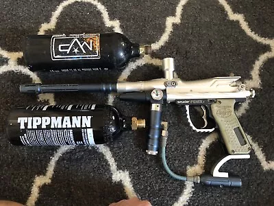 Spyder FENIX Paintball Gun E Marker. With Two-20 Oz Tippmann Empty C02 Cans • $215