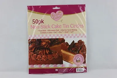 Cake Tin Liners 100 NON-STICK Circles Grease Proof Parchment 6 7 8 9in 2 X 50 • £4.95