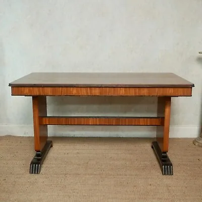 Art Deco Dining Table Walnut Vintage • £880