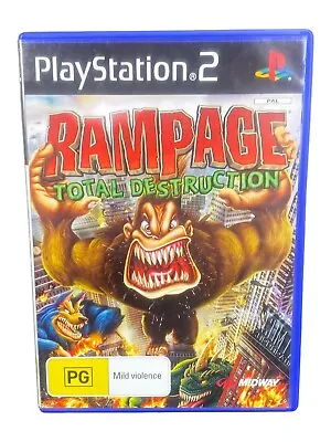 Rampage Total Destruction PS2 Video Game  PAL Sony Playstation 2 Midway • $19.97