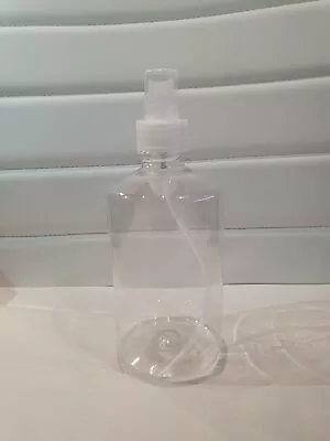 500 Ml Bottle Spray Mist Atomiser Clear PET Plastic Acid Resistant Recyclable • £5.59