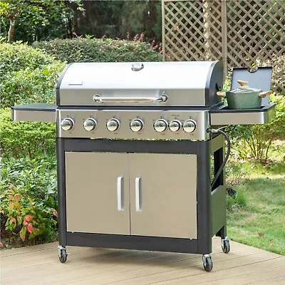 7 Burners Propane Gas Grill With Sideburner Stainless Steel Outdoor Cooking BBQ • $419.99