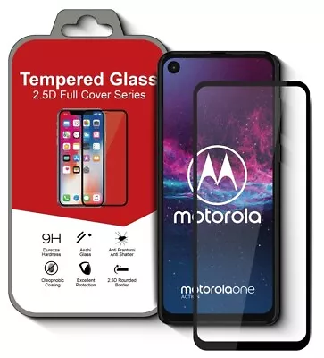 Full Screen Cover Motorola G9E7+StylusG Fast Tempered Glass Screen Protector • $9.99