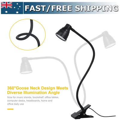 Flexible Clamp Clip-On LED Light Reading Table Desk Bed Bedside Night Lamp NEW • $16.75