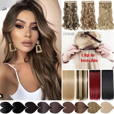 $4.85 • Buy 100% Real Thick Clip In Human Hair Extension One Piece 3/4 Full Head Highlight