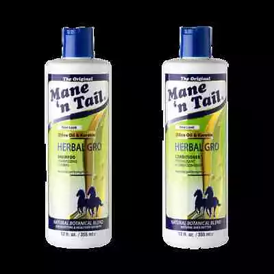 Mane 'N Tail Herbal Gro Shampoo And Conditioner Twin Pack 355ml • £14.99