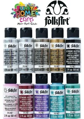 £3.99 • Buy Folkart EXTREME GLITTER Acrylic Paint 2oz 59ml - Plaid, FolkArt Craft Paint