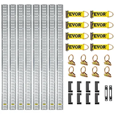 VEVOR E Track Tie Down Rail Kit 34PCs 5' E Track Rails Enclosed Cargo Trailer • $101.99