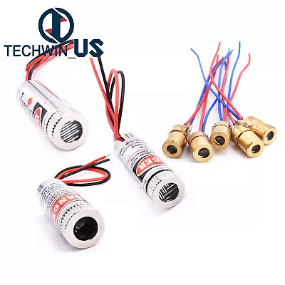 650nm 5V 5mW Adjustable Red Laser Diode Cross Line Lens Focus Head Laser Good • $5.10