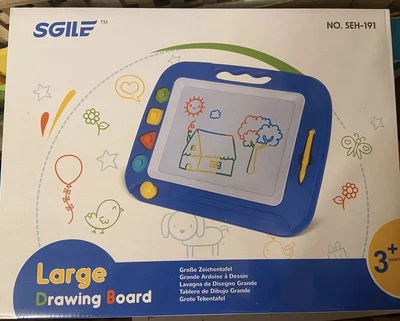 £25 • Buy Large Magnetic Drawing Board 4 Colors Doodle Pad Stamps Toddlers Learning Toy Gi