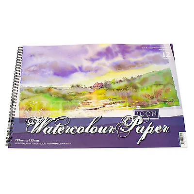 £12.49 • Buy A3 Watercolour Pad 12 Sheet 300gsm Textured Paper Art Painting Drawing Sketching