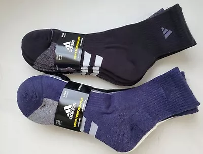 8 Pair (2) 4 Packs Of Men's Adidas High Quarter Performance Socks Size 6-12 Shoe • $21.99