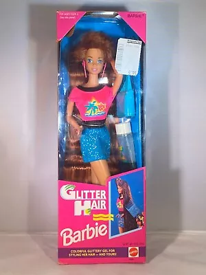 Vintage NIB 1993 Glitter Hair Red Head Barbie Doll Mattel #10968 • $89.95