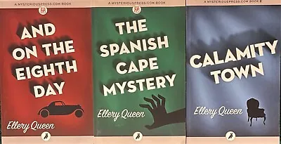 Lot Of 3 Books By Ellery Queen ~ Mysterious Press ~ Paperback ~ Vgc • $12.99