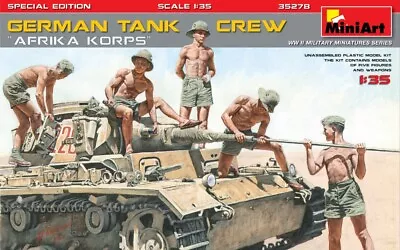 MIN35278 - Miniart 1:35 - German Tank Crew 'Afrika Korp' Spec Edt • £10.25