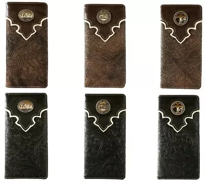 Cross Praying Cowboy Men Western Wallets Bifold Check Book Style • $10.99