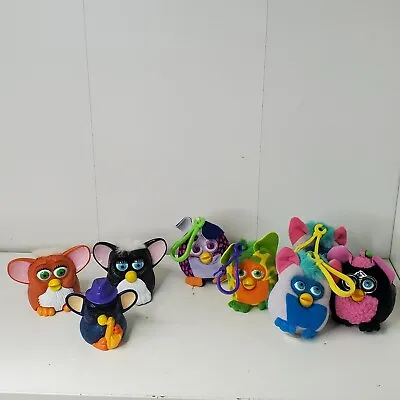 McDonalds Happy Meal Furby Toys Plush Clips Lot Of 5 2000 Lot Of 3 1998 8 Total  • $28.04