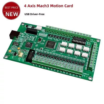 4-Axis Mach3 Motion Card Controller CNC Breakout Board USB Driver-Free AKZ250(B) • $178