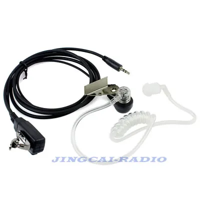 Covert Air Acoustic Tube Earpiece Headset PTT W. Mic For Cobra Radio 1-Pin 2.5mm • £10.07