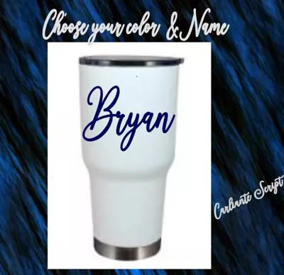 Monogram Vinyl Decal  Sticker For Tumblers Cups Personalized • $2.99