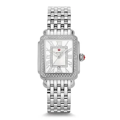 Michele Deco Madison Mid Diamod Silver Diamond Dial Stainless Steel MWW06G000001 • $1595