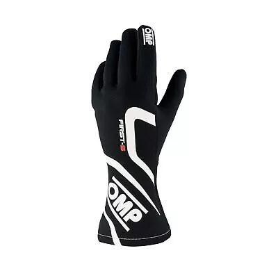 OMP FIRST-S MY20 Racing Gloves Black (FIA) - S • $95.57