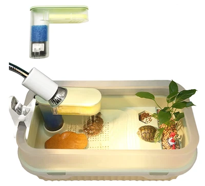 $35.69 • Buy Turtle Habitat Reptile Turtle Tank Aquarium Terrapin Lake Reptile Aquarium Tank 
