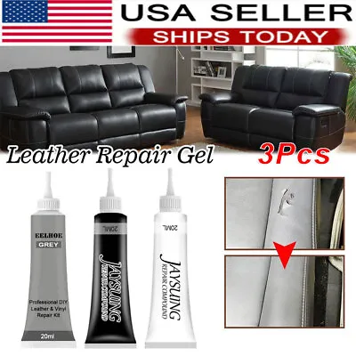 20ml Advanced Leather Repair Kit Filler Vinyl DIY Car Seat Patch Sofa Rip Holes • $7.99