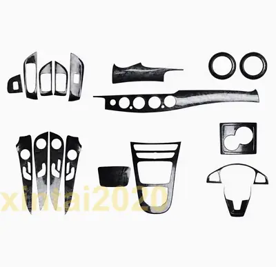 Black Wood Grain Full Interior Kit Cover Trim For Benz E-Class W213 2019-2021 • $481.99