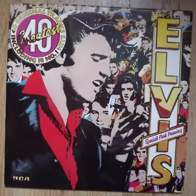 £26 • Buy 40 Greatest Hits By Elvis Presley Vinyl LP RCA PL42691 Pink Vinyl