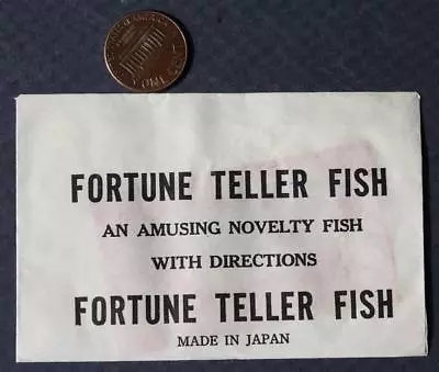 1920-30s UNOPEN Fortune Teller Fish Plamheld Novelty Item Arcade Machine Item--- • $6.99