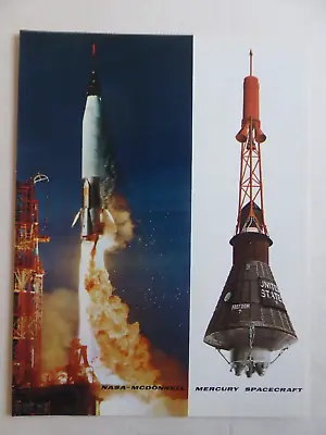 1960's Nasa Mcdonnell Mercury Spacecraft Exploration Atlas Pub Brochure • $54.10