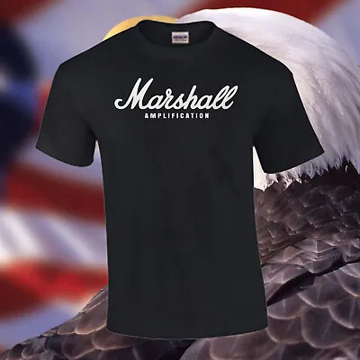 Marshall Amplification T-Shirt Tee Amplifier Logo New Guitar T-Shirt S-5XL USA S • $24.98