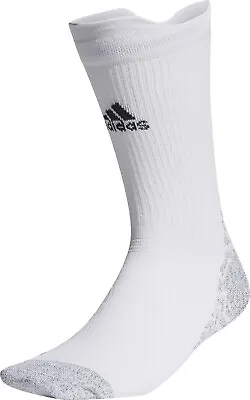 Adidas Mens Football Grip Crew Socks / White Grey / RRP £16 • £8