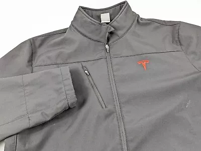 Tesla Jacket Corporate Gigafactory Mens Size LG Embroidered Fleece Lined Black • $84.90