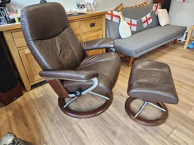£595 • Buy Stressless Large Reclining,Rocking Chair With Matching Stool