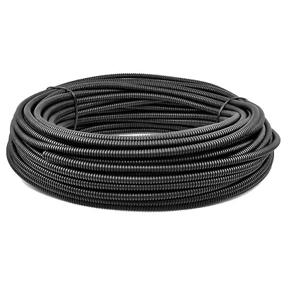 100 Ft Long 1/8 Inch Diameter Polyethylene Flexible Split Loom Tubing Coil Black • $11.40