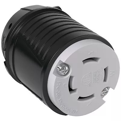 $11.99 • Buy Female 30 Amp 4-Prong NEMA L14-30R Receptacle Locking Power Cord End UL Listed