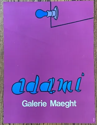 Galerie Maeght - Paris -Adami - Poster - 16 5/8'' X 22'' RARE! • $224