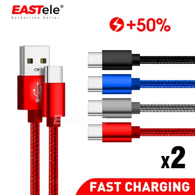 $7.95 • Buy 2xUSB Type C Fast Charging Cable For Samsung S10 S20 S21 S22 S23 Ultra 5G USB-C