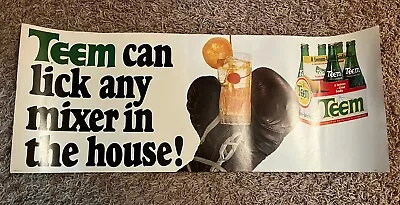 Vintage Teem Soda Pop Boxing Paper Sign Advertising Window Display Poster Mixer • $199.99