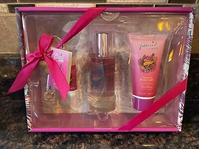 TATTOOED By Inky Woman Ed Hardy Gift Set - Eau De Parfum Lotion Lip Gloss • $39.99