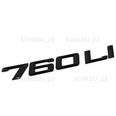 Gloss Black For BMW 760Li Logo Emblem Trunk Lid M Power Series Performance F01 • $18.99