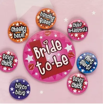 £1.99 • Buy Hen Party Bride Badge Set Party Accessories Favor Bridal GIRLS NIGHT OUT 8pc