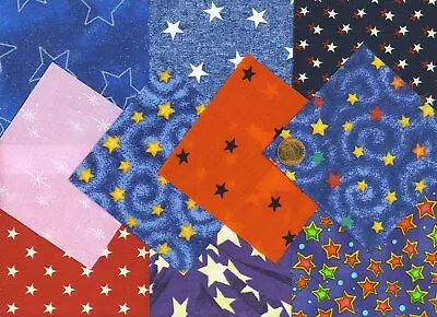 I Spy Star Star Stars Assortment Cotton Craft Quilt Fabric Squares Kl1 • $4.97