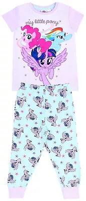 Violet Top & Mint Green Bottoms Pyjama Set For Girls MY LITTLE PONY HASBRO • £28.99