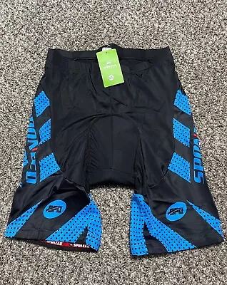 SPONEED Cycling Shorts Mens 4XL Blue Black SPD Bicycle Padded • $17