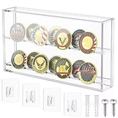 Display Case For Challenge Coin Military Coin Holder Display Stand Acrylic • $31.46