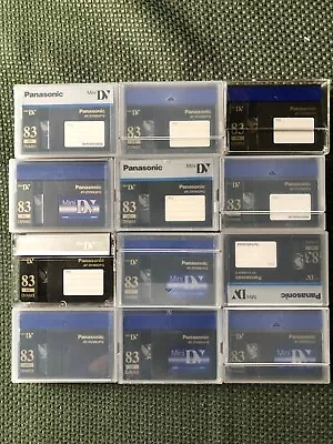 Panasonic Mini DVM83 Minute Video Tapes Cassette With Cases--Lot Of 12 • $28.99